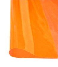 Orange Tinted Vinyl 10 Gauge PVC Transparent Plastic Fabric Sold by the Yard 54"