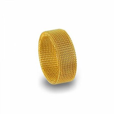 Men &Women's Real 18K Yellow Gold Filled HypoAllergenic Love Mesh