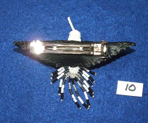 Hummingbird Barrette 4" Beaded French Clip closure Fair trade bead work #10 - Picture 2 of 3