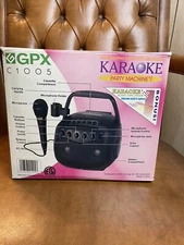 Karaoke Party Machine GPX SING A LONG w/ Cassette, Microphone. Tested And Works