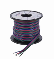 4 Core Cable 22awgElectrical Wire 40 Feet 4 Pin RGB Extension Cable Line Cord...