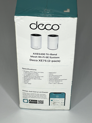 Tp-Link | Deco AXE5400 Tri-Band Mesh Wi-Fi 6E System | Deco XE75
