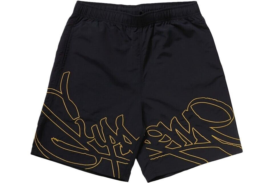 Supreme Tag Water Shorts Black Men's Size Medium New SS24 Supreme Tag Water Shorts Black Men's Size Medium New SS24