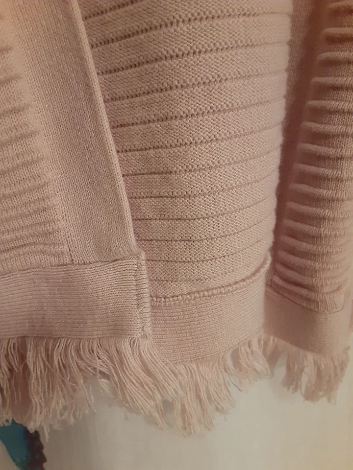 Verve Ami - Women's Sweater Top Long Sleeves Horizontal Rib Design Beige/Tan - Imagem 3 de 4