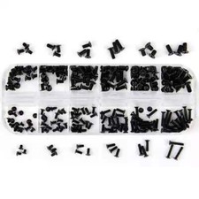 Computer Installation Cross Countersunk Head Screws Black Assortment Kit 240Pcs