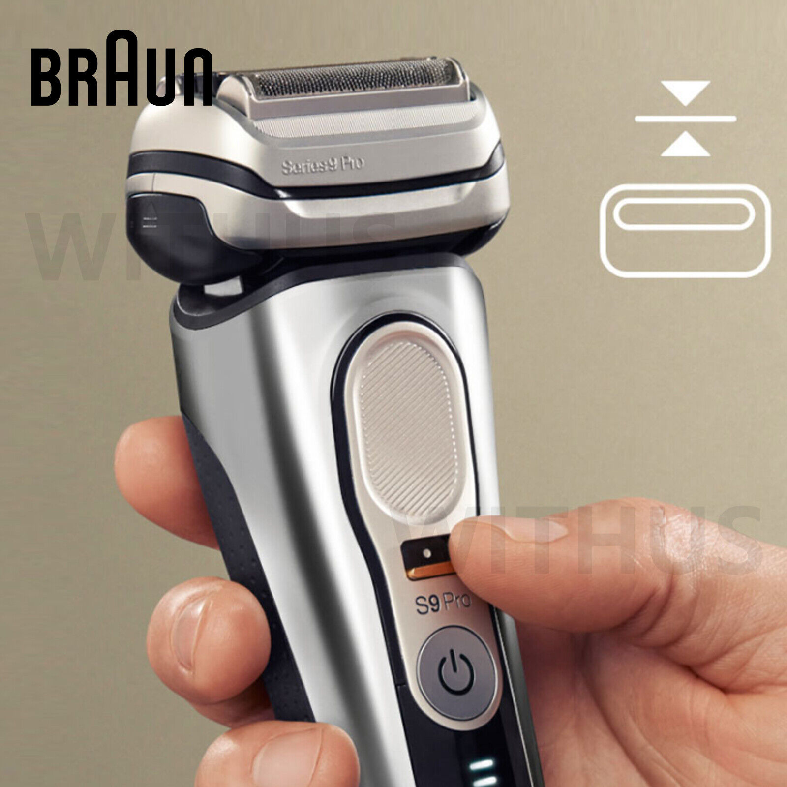 Braun Series 9 Pro 9417 Wet & Dry Rechargeable Shaver + Charging Stand +  Travel Case - AliExpress