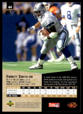 【最終価格】NFL DALLAS COWBOYS EMMITT SMITH 1995 SP #44 Emmitt Smith FOOTBALL Dallas Cowboys | eBay