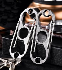 EDC Outdoor Titanium Alloy Strong Belt Buckle Key Chain Carabiner Bottle Opener