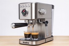 ICUIRE Espresso Machine – 20 Bar Professional Coffee Maker – Stainless Steel