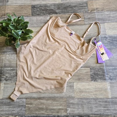 Star Power By Spanx Beige Open Bust Underwire Shaping Bodysuit XL NWT