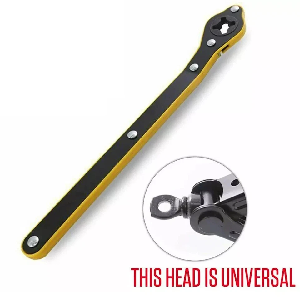Labor-Saving Car Scissor Jack Ratchet Wrench Tire Wheel Lug Wrench Tool US* - Image 4 of 4