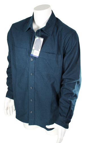 Burberry's 100% Cotton Half Coat, Made in England, Men's Size XL (approx.) cotton navy blue type Vintage Second Hand