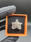 925 Sterling Moissanite SOLID Silver 3D Star Ring Size 10 — photo 1