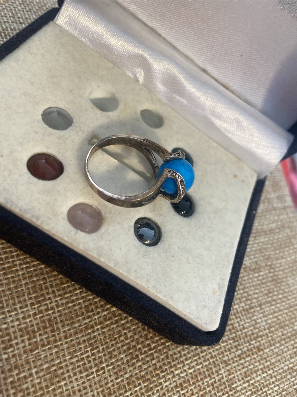 Interchangeable Sterling Silver Ring Multicolor R… - image 7