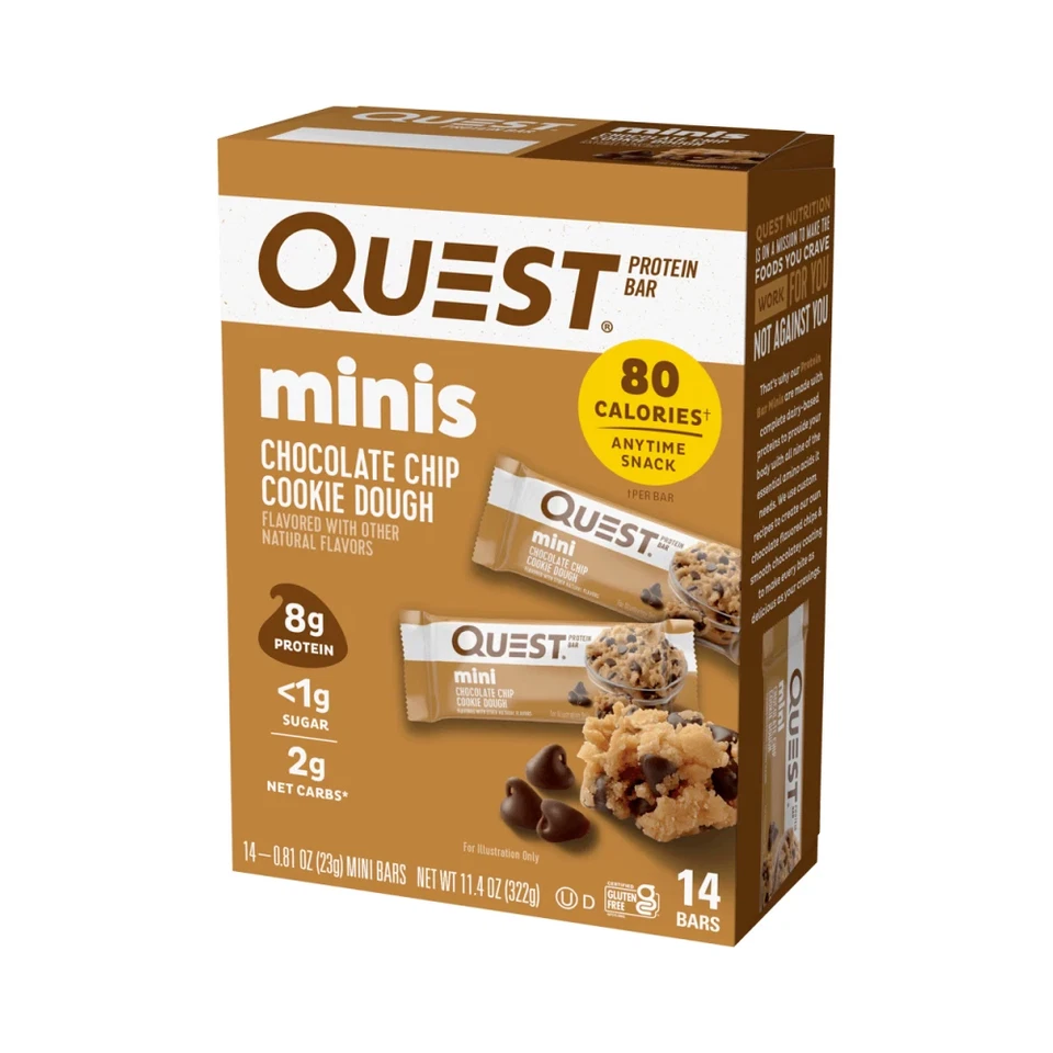 Quest Nutrition Quest Mini Bars (14x23g) Chocolate Chip Cookie (86,93 EUR/kg)