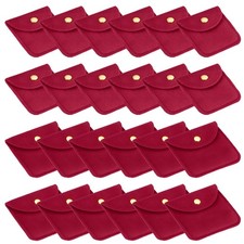 Velvet Jewelry Pouches, 24 Pcs Jewelry Packaging Gift Bags with Snap Button f...