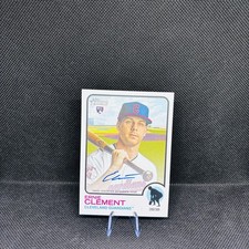 2022 Topps Heritage Ernie Clement Real One On Card Rookie Auto RC #ROA-EC