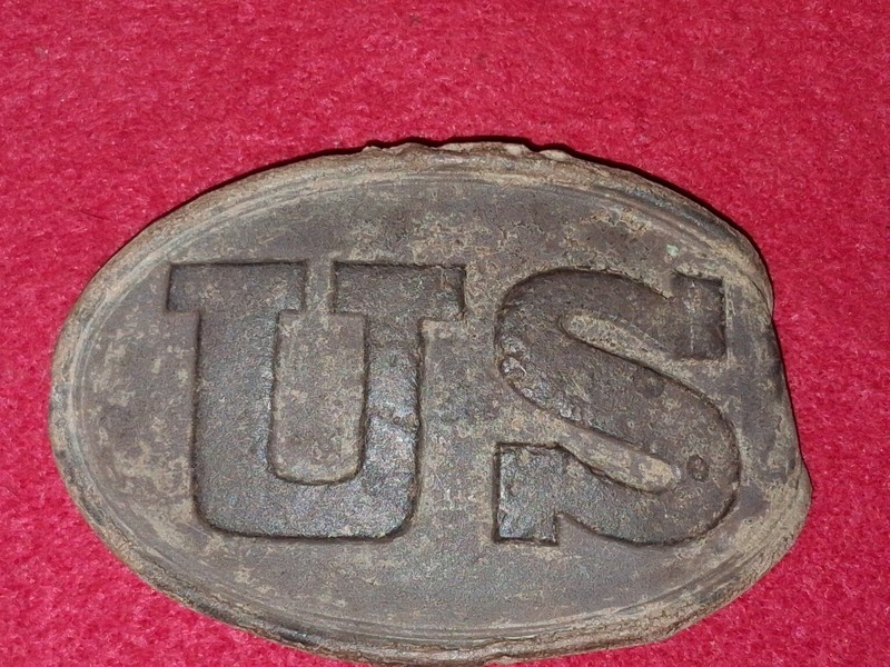 Civil War Puppy Paw Belt Buckle With Complete Back Hooks And Studs