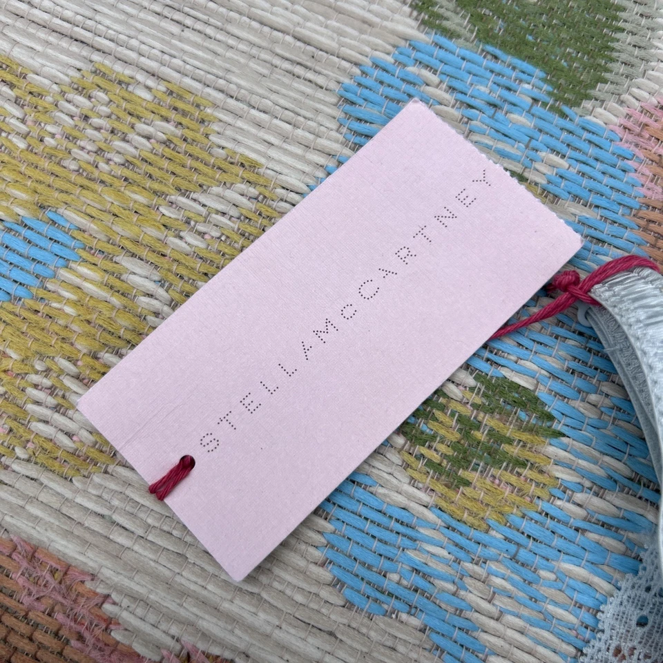 Sujetador Stella McCartney liso y contorno de encaje para mujer 34A con aros azul pálido Foto 3 de 4