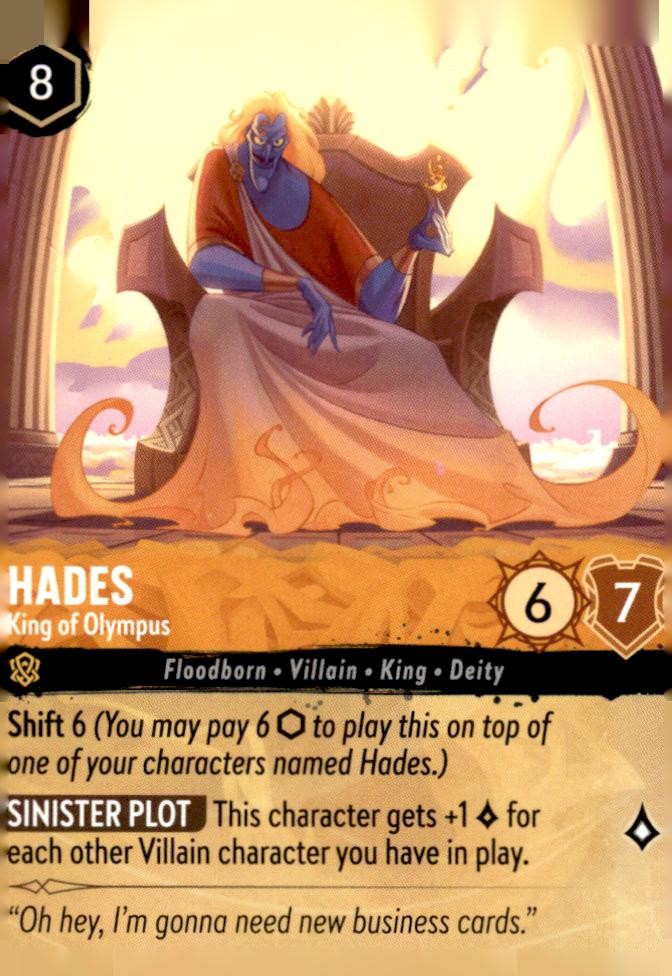 Hades - King of Olympus 5/204 Rare The First Chapter Lorcana Near Mint