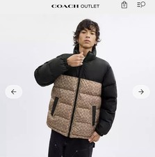 Coach Signature Puffer Jacket Monogram Windbr...