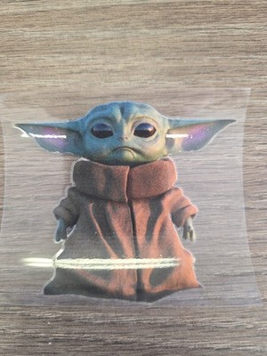 Baby Yoda Grogu Star Wars Red UVDTF Decal Made In USA Waterproof