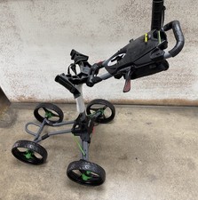 MINT Bag Boy Quad XL Golf Push Cart Battleship Gray Lime