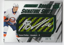 HOCKEY CARD NHL 23-24 ENGRAINED  SAMUEL BOLDUC  ROOKIE AUTO 18/75 NYI #RSS-SB