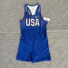 Nike Olympic Rio USA Player Issue Singlet Unitard Speedsuit Womens Medium NWT