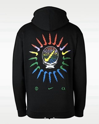 Oregon Ducks Grateful Ducks Nike Rainbow Spiral Hoodie Mens XXL