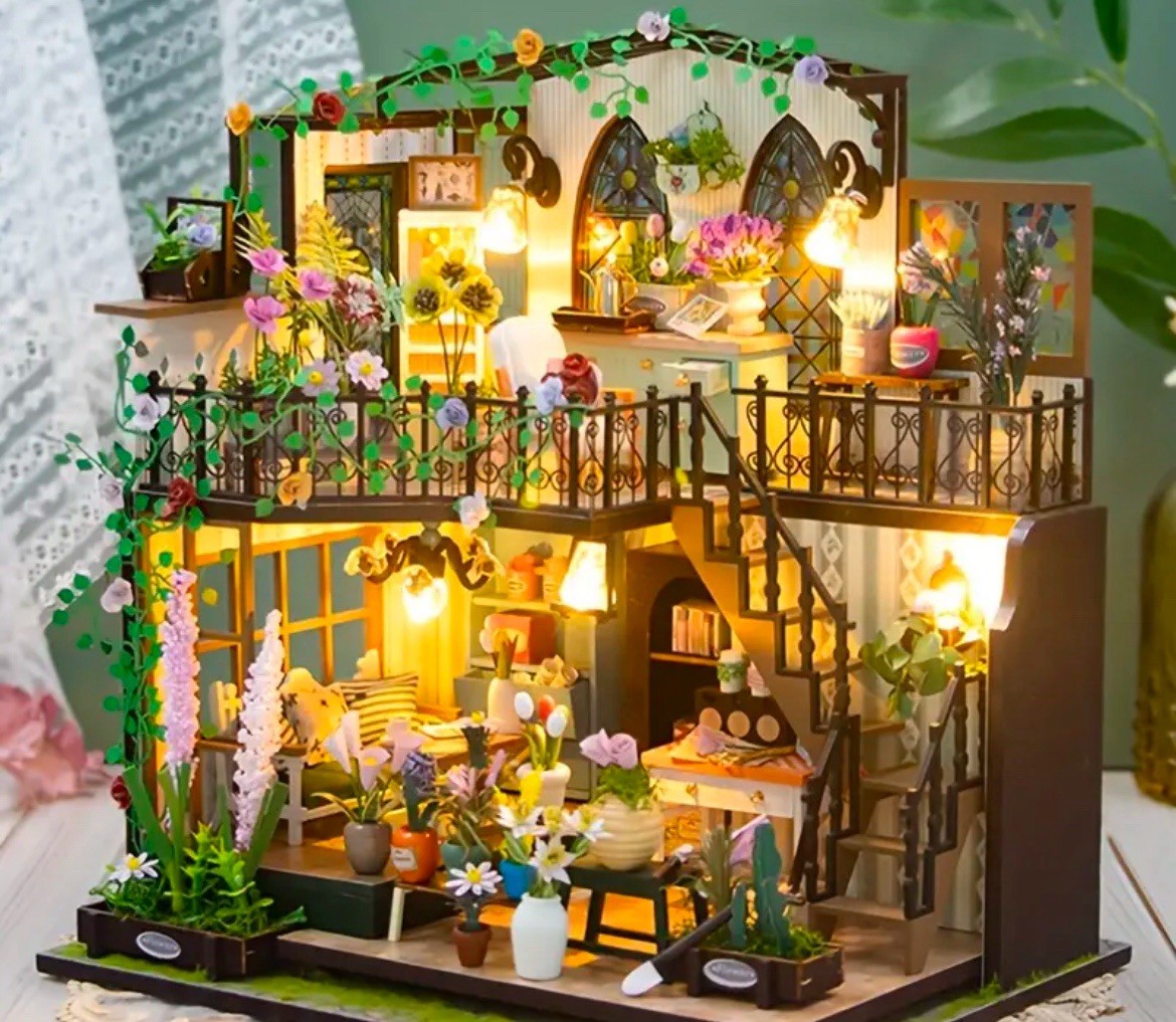 DIY Miniature Dollhouse -Furniture- DARCY'S FLOWER HOUSE-Model