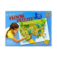 Master Piece Puzzle A Child's First Map of the United States 100 Piece VG/EX