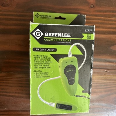 Greenlee #1574 LAN Cable Check for Testing UTP & Phone Patch Cables Kit