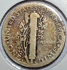Circulated San Francisco 1926 Year Mercury Dimes (1916-1945) for