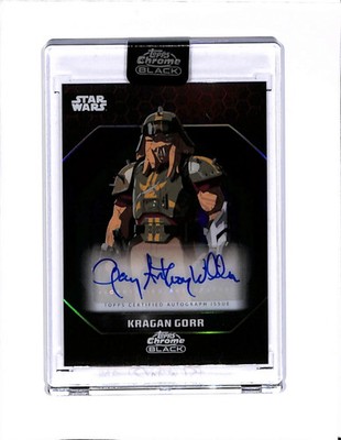 2022 Topps Chrome Black Star Wars Gary Anthony Williams as Kragon Gorr Auto
