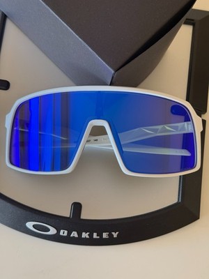 Oakley Sutro OO9406 Sunglasses Matte White Frame Prizm Blue Lens