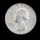90% Silver-  Washington Quarter $0.25 FV Circulated Pre-1965 US Coin - 22-18