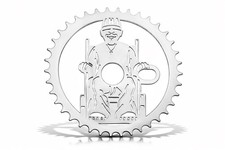 Lowrider Bicycle Laser Cut Mirror Chrome EL JEFE Gangster 36T Custom Sprocket.