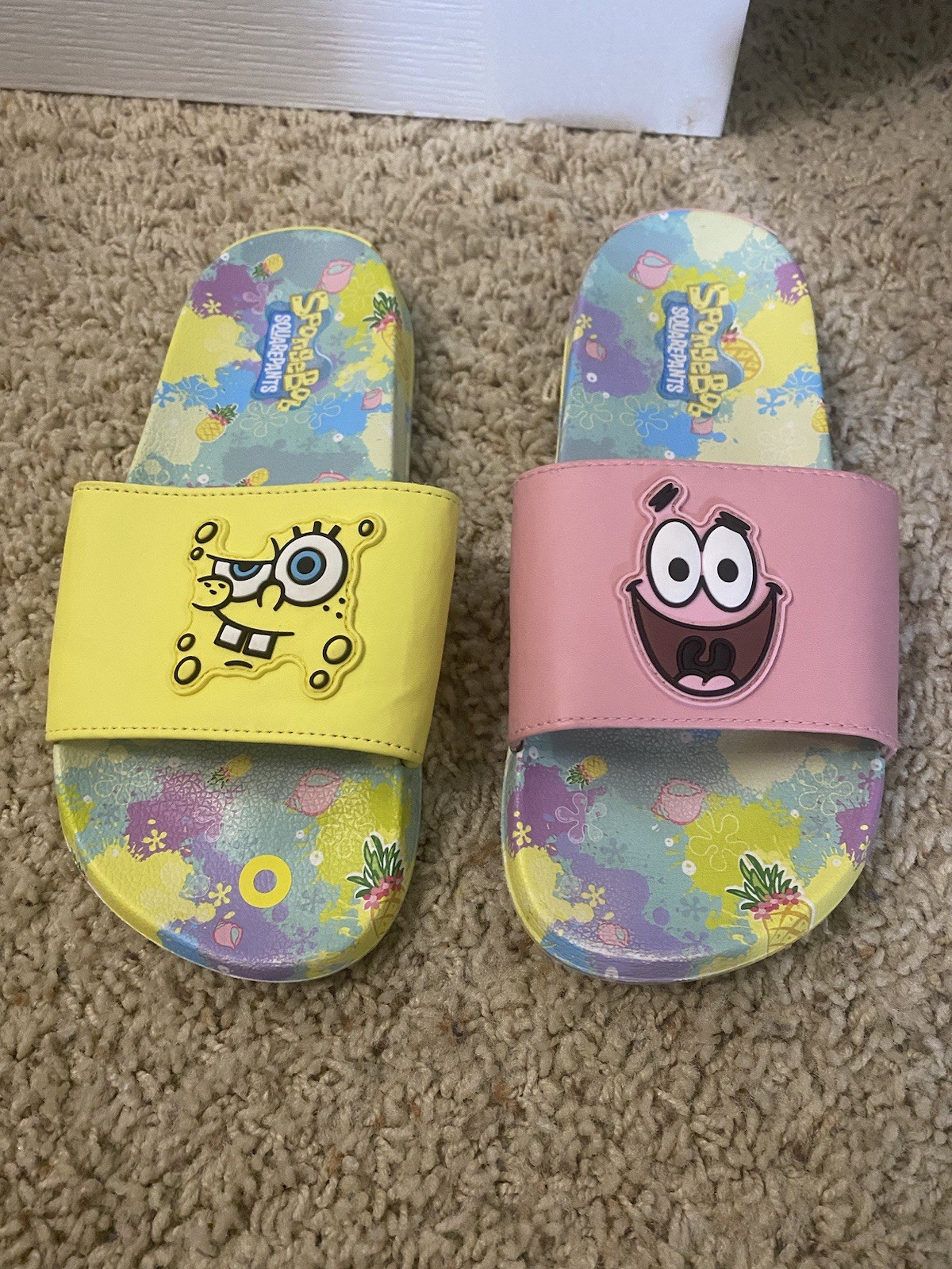 Women's Ground Up Spongebob Squarepants Patrick Slide Sandals Size 8