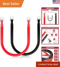6 AWG Battery Cable 2 Pcs, 11.8 Inch Battery Cables with M8 Ring Terminals, M...
