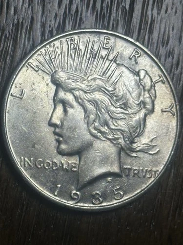 1935-S Peace Dollar Brilliant Uncirculated Silver 90% RARE KEY DATE