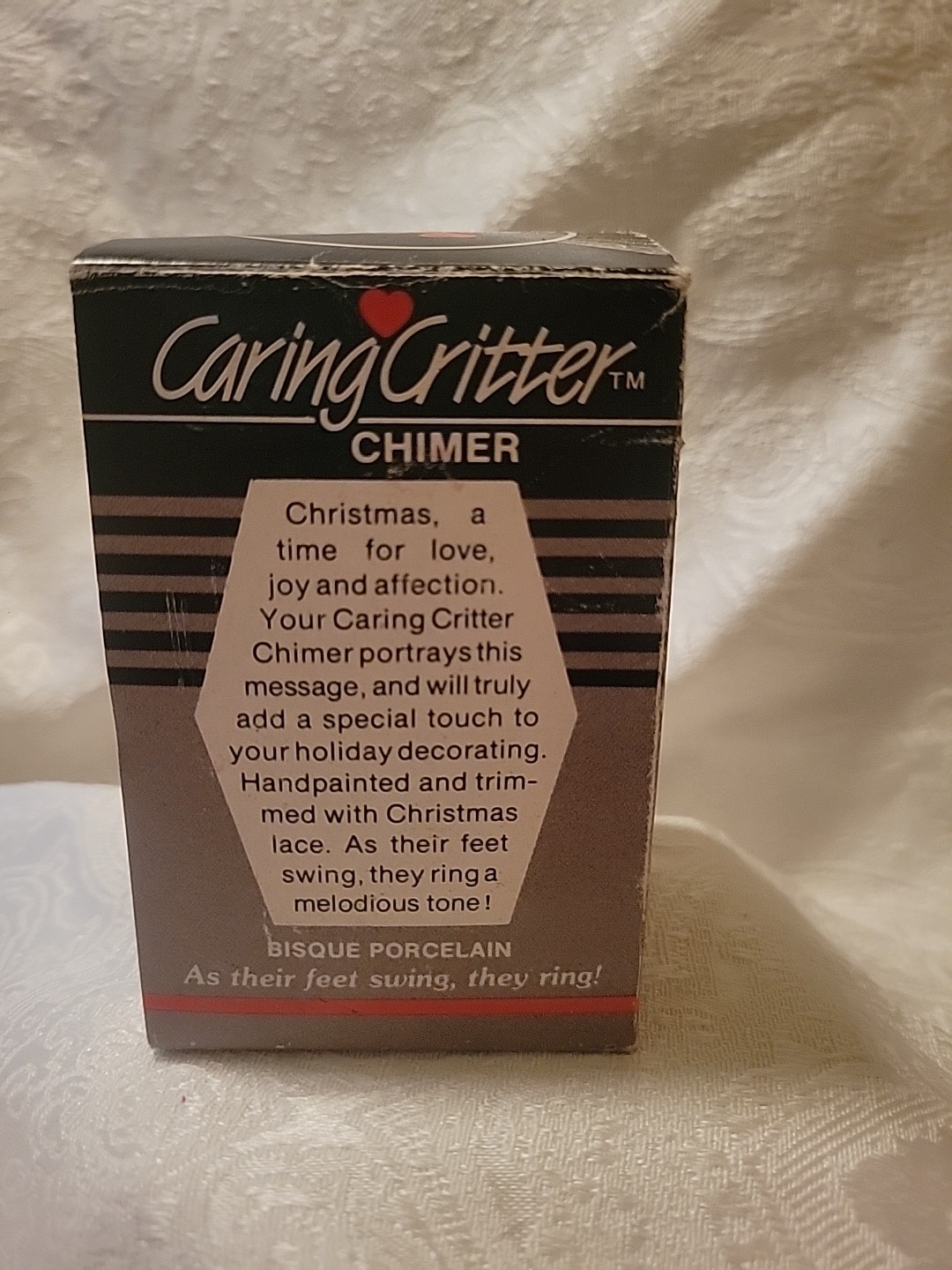 New VINTAGE Jasco Caring Critter Christmas Ornament 2.75"