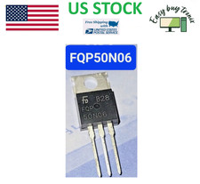 50Pcs Fairchild 50N06 FQP50N06 TO-220 50 AMPS, 60 VOLTS N-CHANNEL POWER MOSFET
