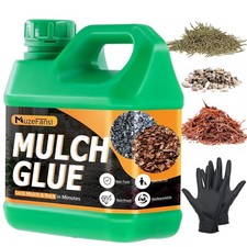 68oz Mulch Glue for Landscaping, Fast-Drying Eco-Friendly Rock  Gravel Binde...