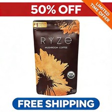 RYZE Mushroom Coffee USDA Organic with 6 Adaptogenic Mushrooms 30 servings New