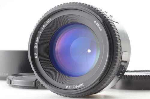 New Lens w/ Hood [ Top MINT ] Minolta AF 50mm f1.4 For Sony A Mount From JAPAN