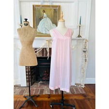 Vintage Vanity Fair Pink Slip Dress Med Romantic Lingerie Coquette Cottagecore