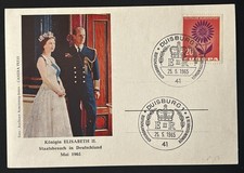 Sonderkarte, Besuch von Königin Elisabeth II 1995, Mi.Nr. 446 SSt.DUISBURG