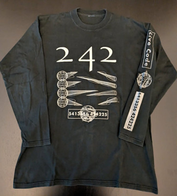 Front 242 Langarm-Shirt, Live-Code, Gr. L, Selten, Original Transmission 242