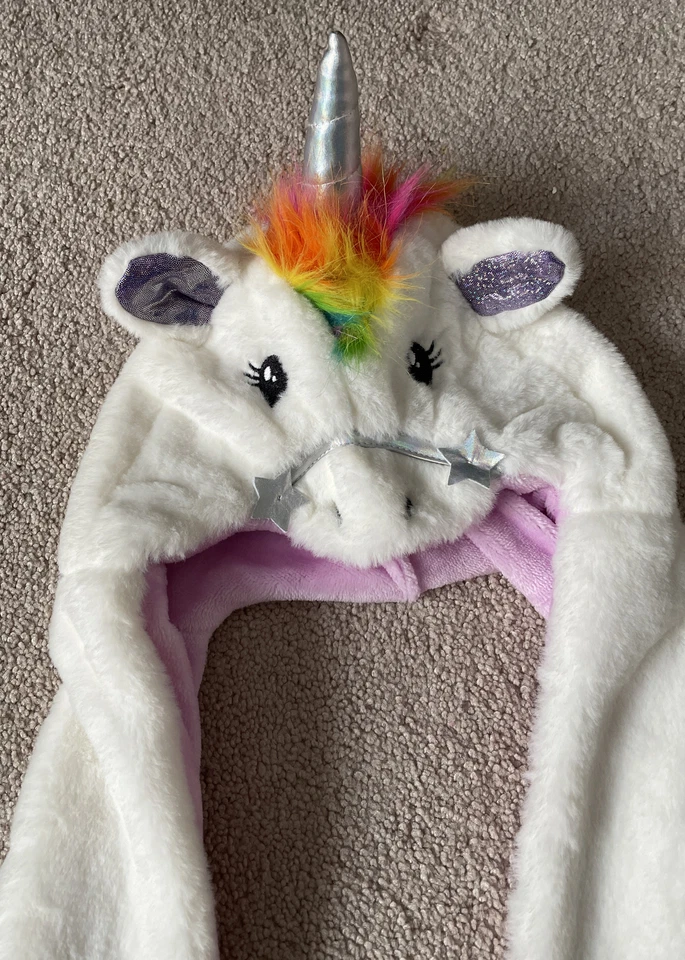 Claire’s Hooded Unicorn Scarf With Hand Pouches - Image 2 of 4